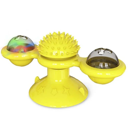 Windmill Cat Toy – Interactive Whirligig Turntable & Tooth‑Cleaning Nubs