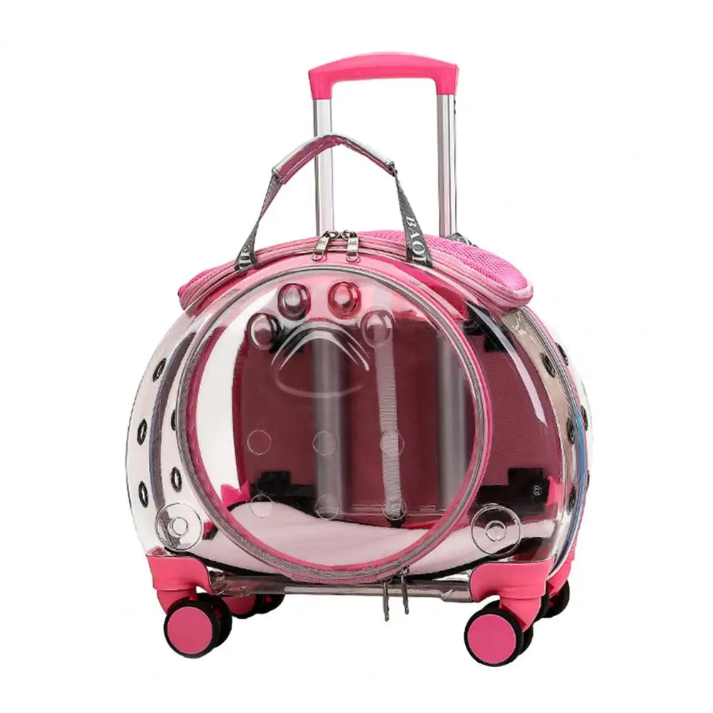 Small Pet Trolley Case with Ventilation Holes Travel Backpack