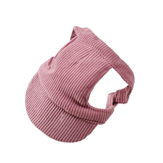 Cute Hat for Cats Dogs Adjustable Baseball Cap With Ear Hole