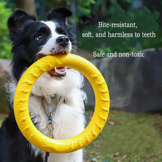 EVA Durable Dog Toys 4 Pack Flying Disc + Ball + Tug Rope