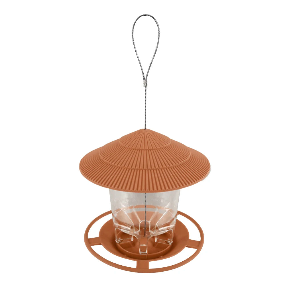 Bird Feeder Automatic Foot Feeding Hanging Dispenser
