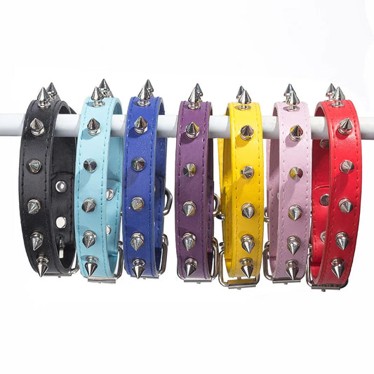 Spiked & Studded Leather Dog Collar – Durable Protection & Bold Style