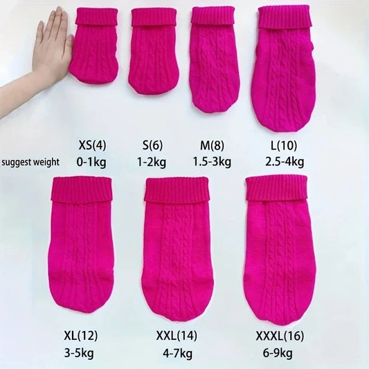 Knitted Dog Winter Sweater – Warm Soft Pet Pullover for Small & Medium Dogs