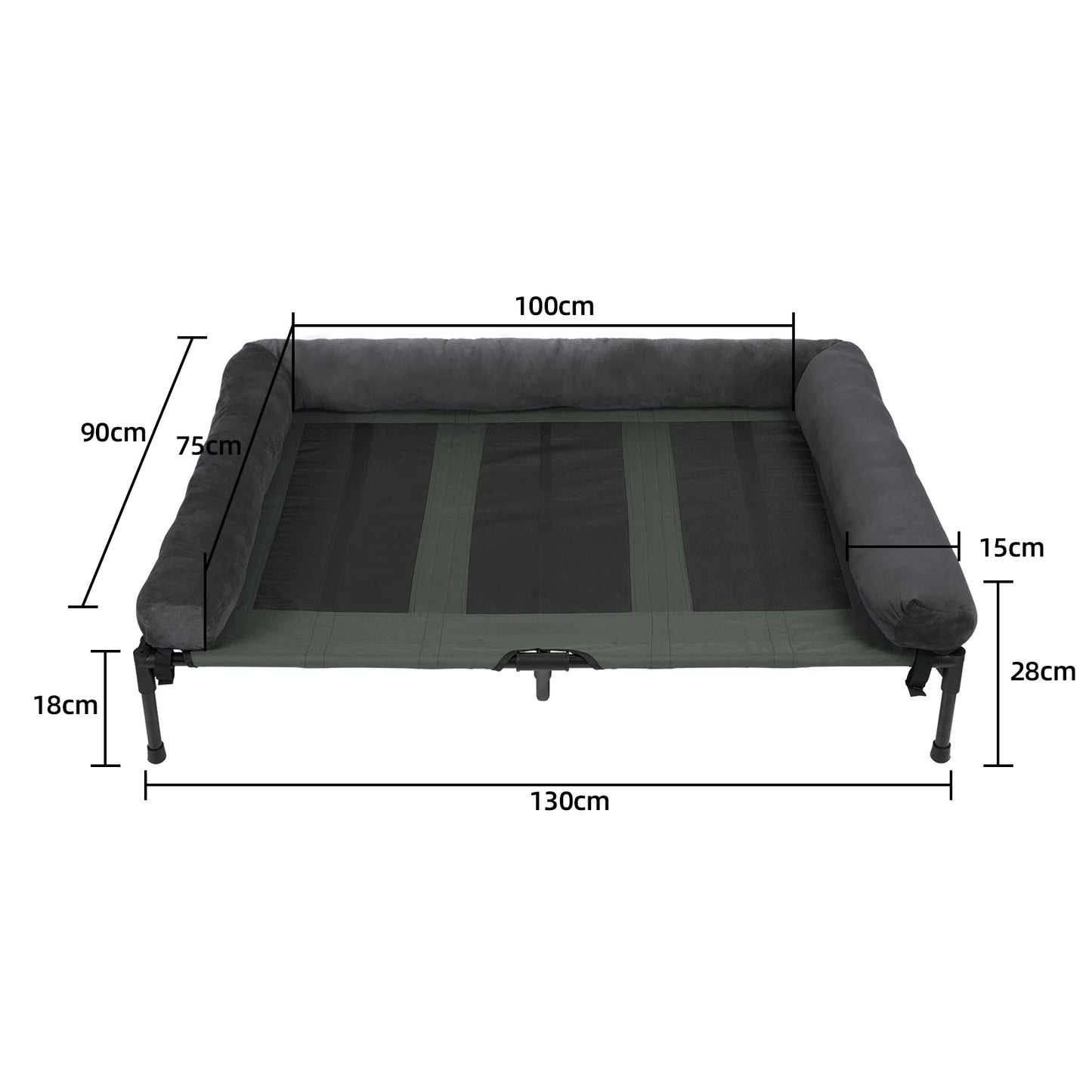 Bed for Dogs and Cats Indoor Outdoor Elevated Pet Lounger L XL 2XL