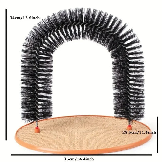 Cat Toy Arch Self Groom Feline with A Massage Brush