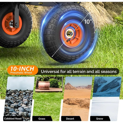 Dump Cart Wagon, 600LBS Quick-Release