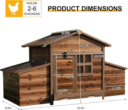 Wooden Chicken Coop with 2 Nesting Boxes