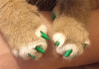 Cat Nail Protector Cover With Free Adhesive Glue + Applicator  20pcs/lot for Kitten