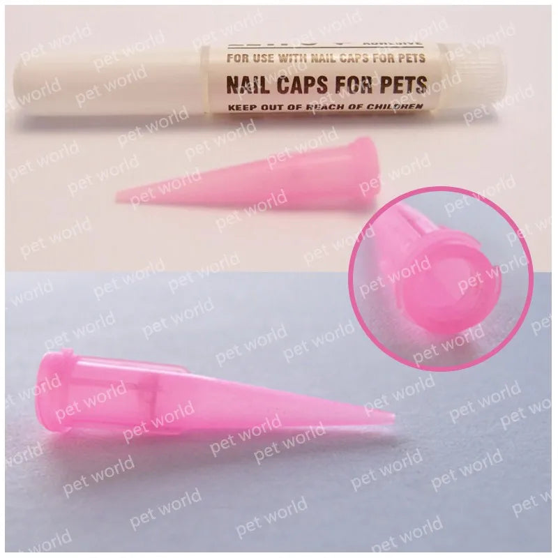 Cat Nail Protector Cover With Free Adhesive Glue + Applicator  20pcs/lot for Kitten