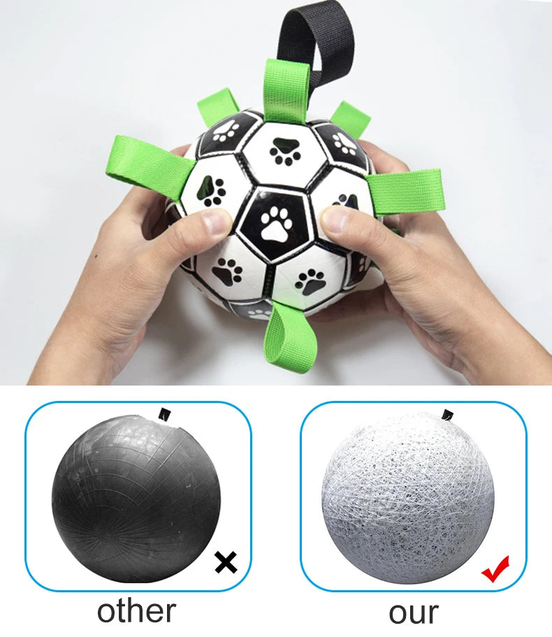 Dog Toy Interactive Pet Football Toys with Grab Tabs