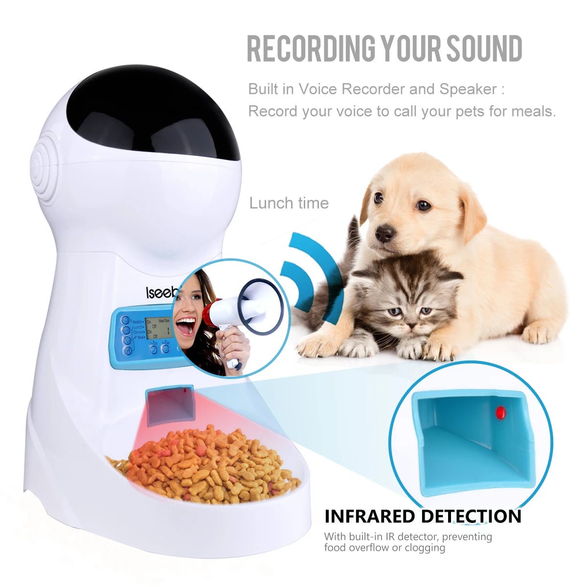 Automatic Pet Feeder With Voice Record
