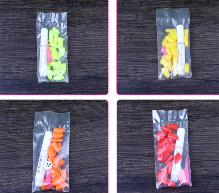 Cat Nail Protector Cover With Free Adhesive Glue + Applicator  20pcs/lot for Kitten