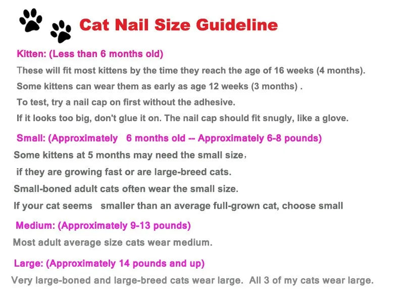 Cat Nail Protector Cover With Free Adhesive Glue + Applicator  20pcs/lot for Kitten