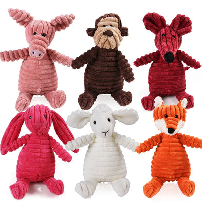 Dog Molar Toy Vent Training Corduroy Monkey Pig Voice Tooth Cleaning