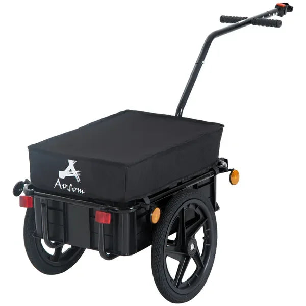 Bicycle Cargo Trailer with Removable Box and Waterproof Cover