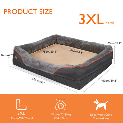 Large Dog waterproof Bed Comfortable Anti Allergy Washable