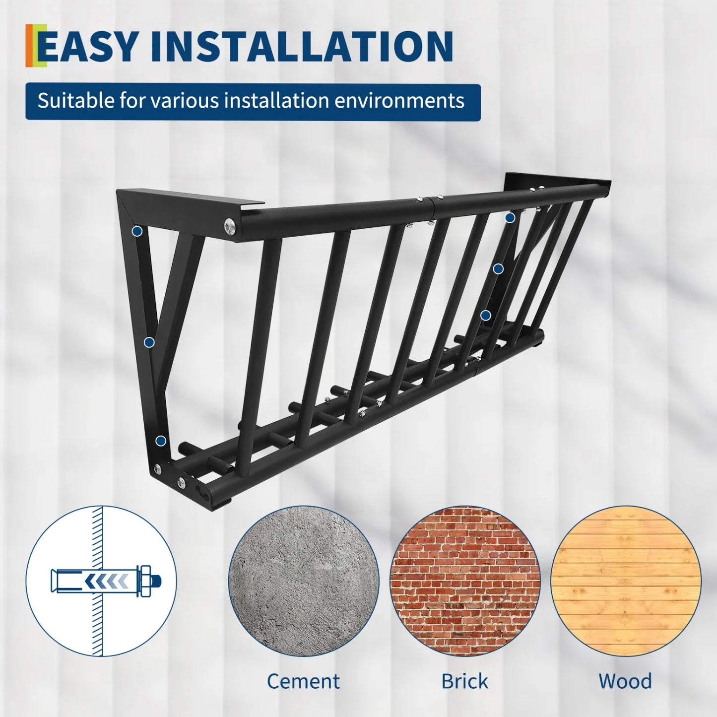 Wall Mount Hay Feeder Rack, Heavy Duty Carbon Steel Hay Holder