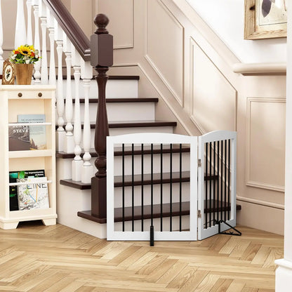 Pet Gate Support Feet Set of 2, Adjustable for Extra Wide Foldable Dog Gates,