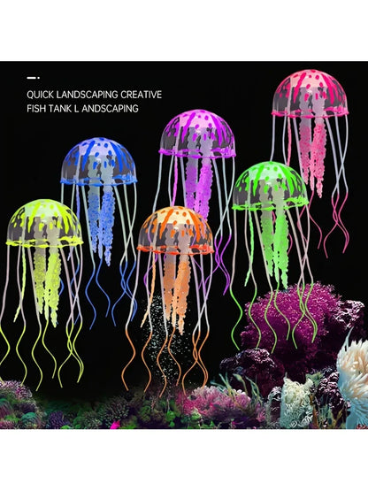 Artificial Swim Glow Jellyfish for Fish Tank Aquarium Underwater Decoration
