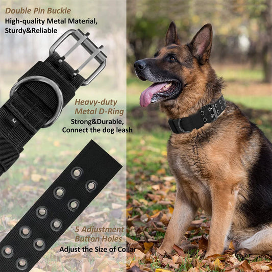 Tactical Dog Collar Durable Nylon Military Outdoor