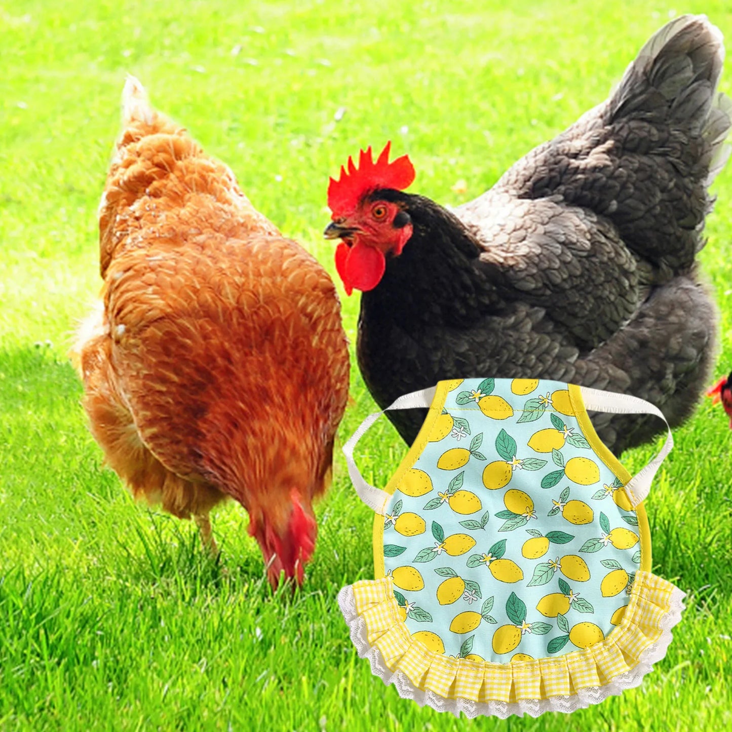 1pcs Farm Hen Feather Retainer Chicken Saddle Strap Apron Double Back Protector