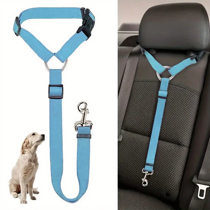 1pc Car Belt, Dog Cat Car Leash, Retractable Backseat Tether