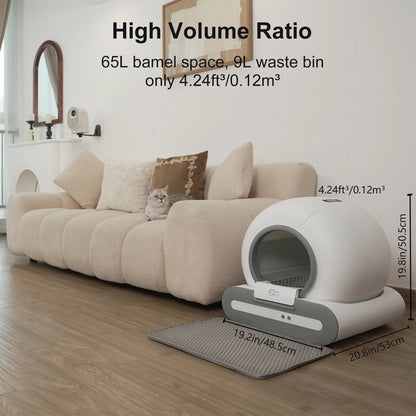 Self-Cleaning Cat Litter Box App Control, ONLY Supports 2.4G WiFi
