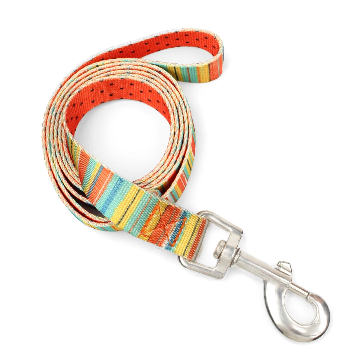 Colorful Silk-Print Cat & Dogs Lead Rope Fashion Nylon Dog Leashes