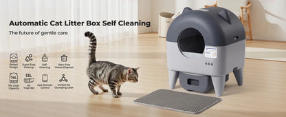 Automatic Cat Litter Box Extra Large Self Cleaning Litter Box