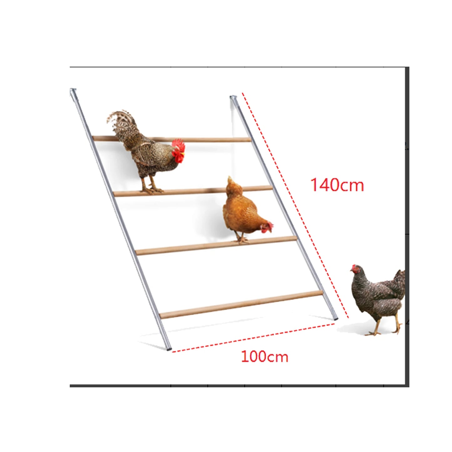 Chicken Perch for Coop with Ladder Design, Weatherproof Roosting Bars for Chickens, Durable Hen Coop Access for Backyard Poultry