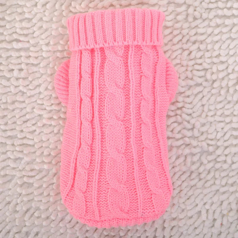 Knitted Dog Winter Sweater – Warm Soft Pet Pullover for Small & Medium Dogs
