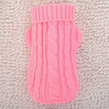Knitted Dog Winter Sweater – Warm Soft Pet Pullover for Small & Medium Dogs