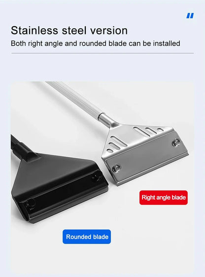 Two刮刀 (scrapers) with labels for right angle and rounded blade on a white background.