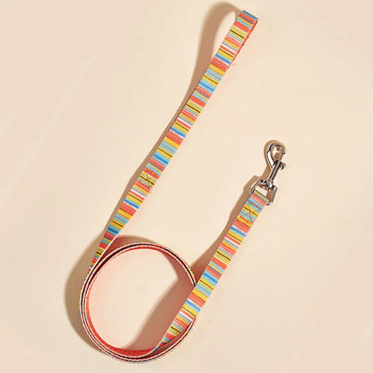 Colorful Silk-Print Cat & Dogs Lead Rope Fashion Nylon Dog Leashes