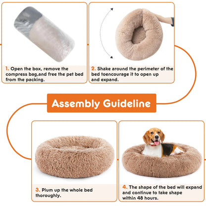 Calming Bed for Medium to Large Dogs Washable