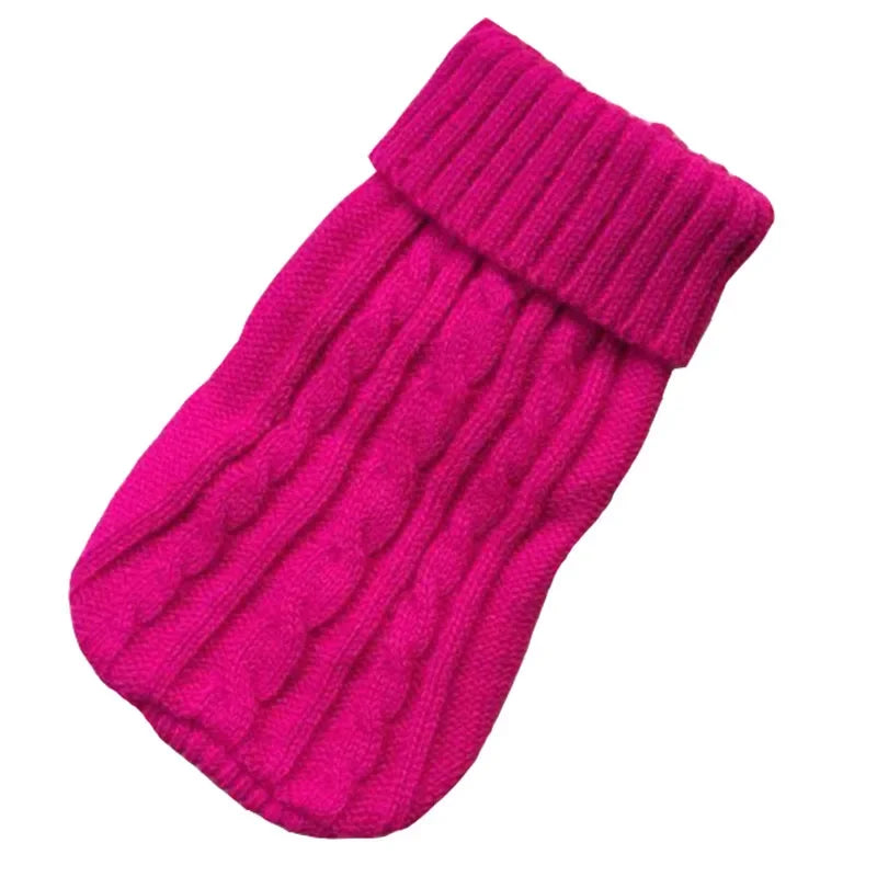 Knitted Dog Winter Sweater – Warm Soft Pet Pullover for Small & Medium Dogs