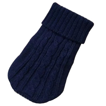Knitted Dog Winter Sweater – Warm Soft Pet Pullover for Small & Medium Dogs