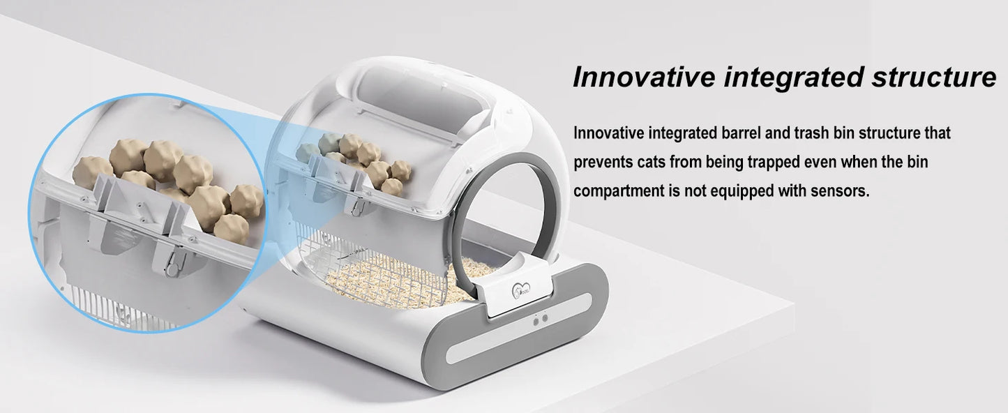 Self-Cleaning Cat Litter Box App Control, ONLY Supports 2.4G WiFi