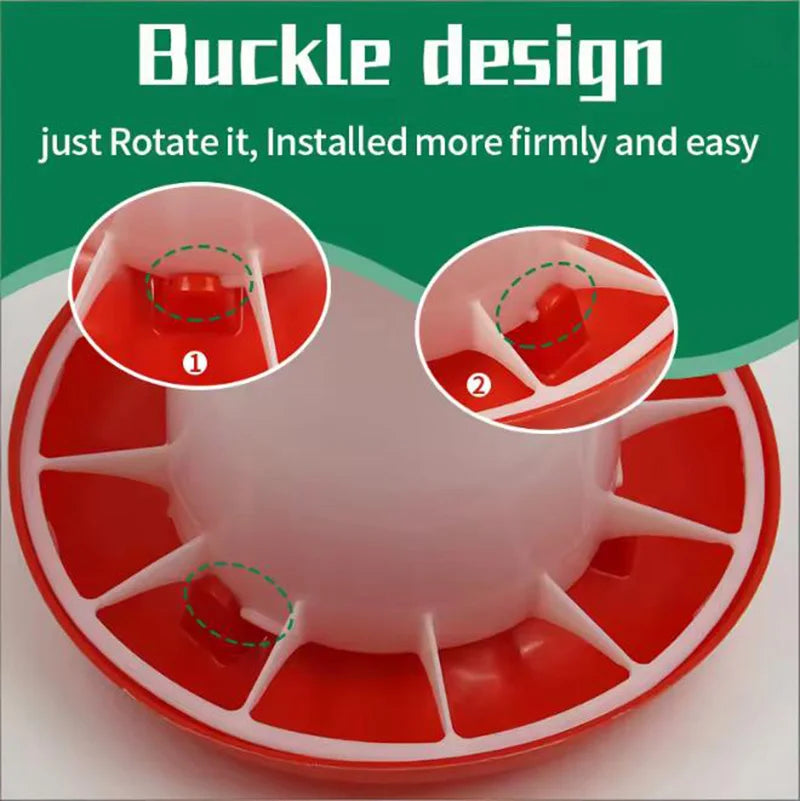 1/3/5/9Kg Automatic Chicken Feeder Bucket Rooster Hen Feeding Device, Farm Animal Poultry Quail Pigeon Feeding Supplies 1 Pc