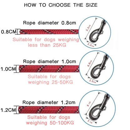 150/200/300cm Strong Pet Reflective Leash Explosion Proof