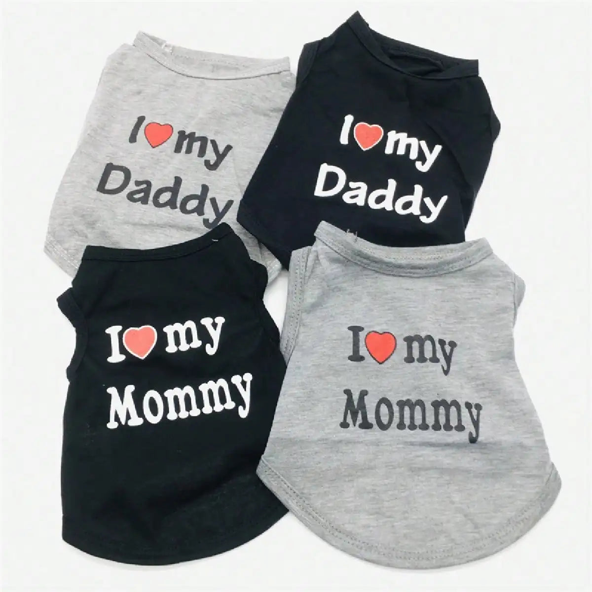 Dog Vest, "I Love My Daddy" Puppy T-Shirt, Summer Sleeveless Vest