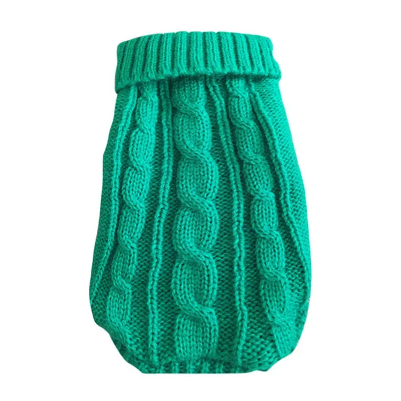 Knitted Dog Winter Sweater – Warm Soft Pet Pullover for Small & Medium Dogs