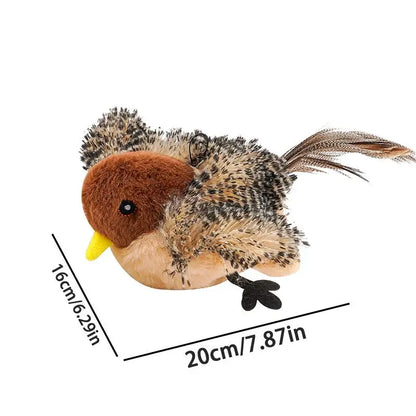 Flapping Bird Cat Toy USB Rechargeable Touch Activated