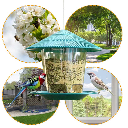 Bird Feeder Automatic Foot Feeding Hanging Dispenser