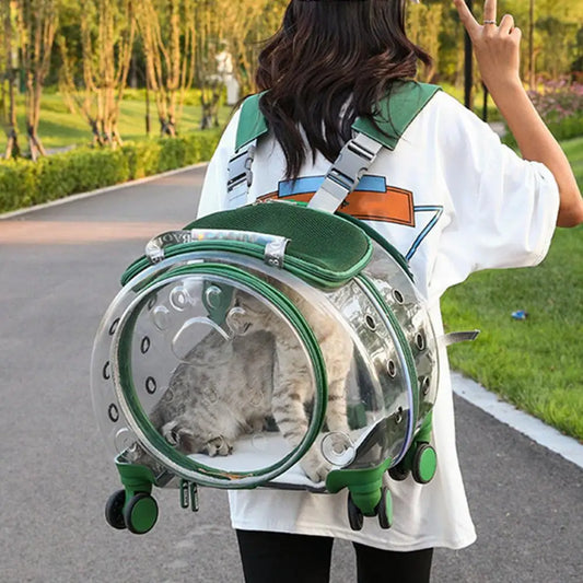 Small Pet Trolley Case with Ventilation Holes Travel Backpack