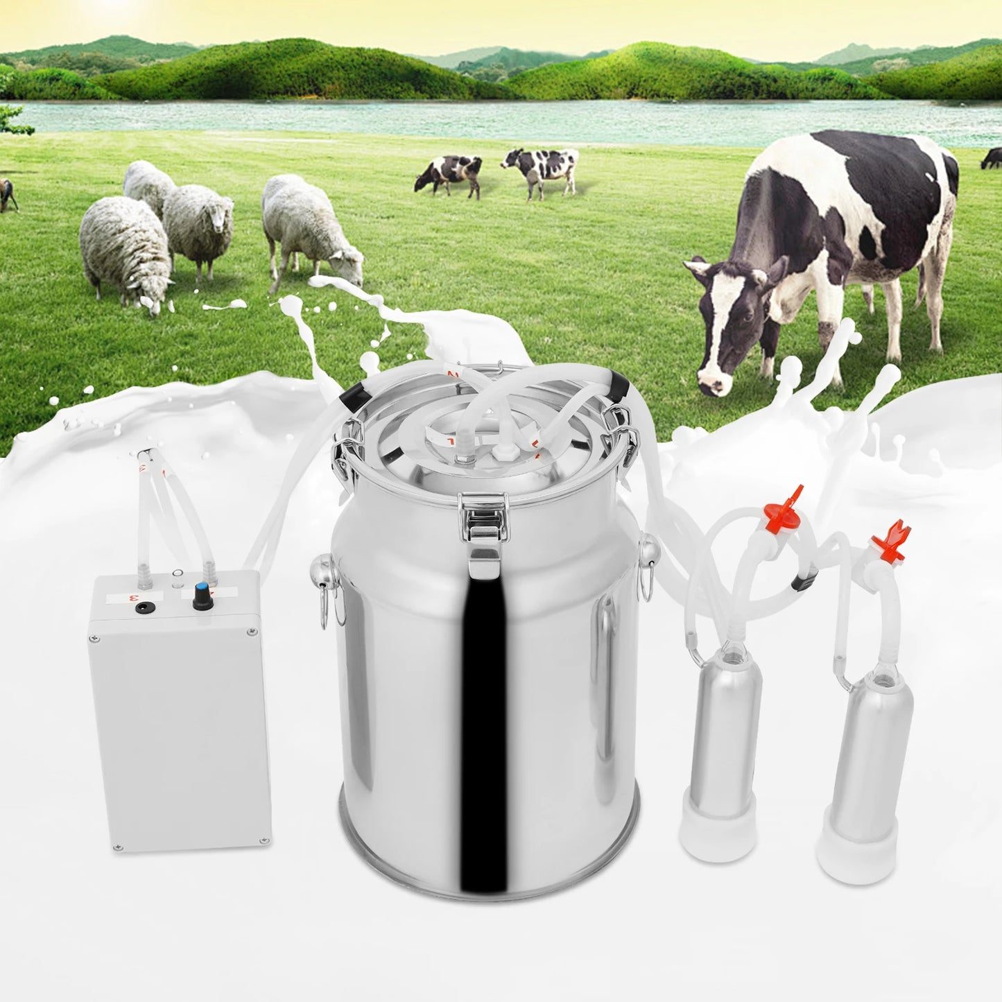 5L/10L Electric Cow Milking Machine Speed Pulsating Vacuum Pump