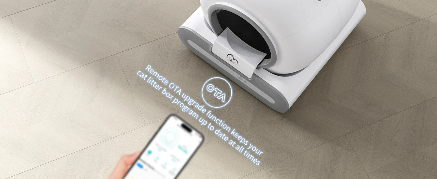 Self-Cleaning Cat Litter Box App Control, ONLY Supports 2.4G WiFi