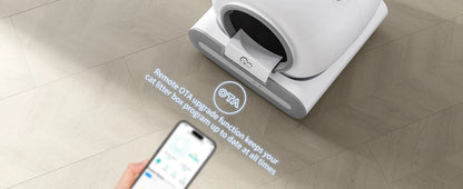 Self-Cleaning Cat Litter Box App Control, ONLY Supports 2.4G WiFi