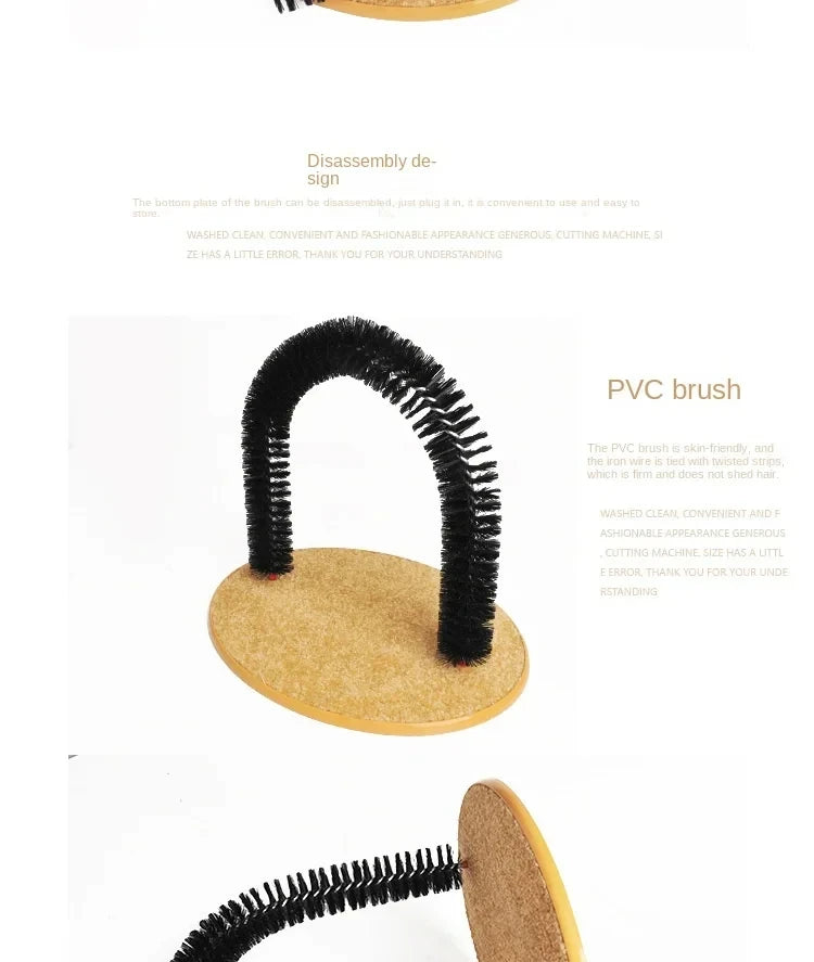 Cat Toy Arch Self Groom Feline with A Massage Brush