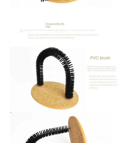 Cat Toy Arch Self Groom Feline with A Massage Brush